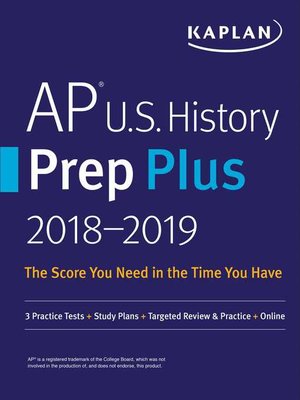 cover image of AP U.S. History Prep Plus 2018-2019